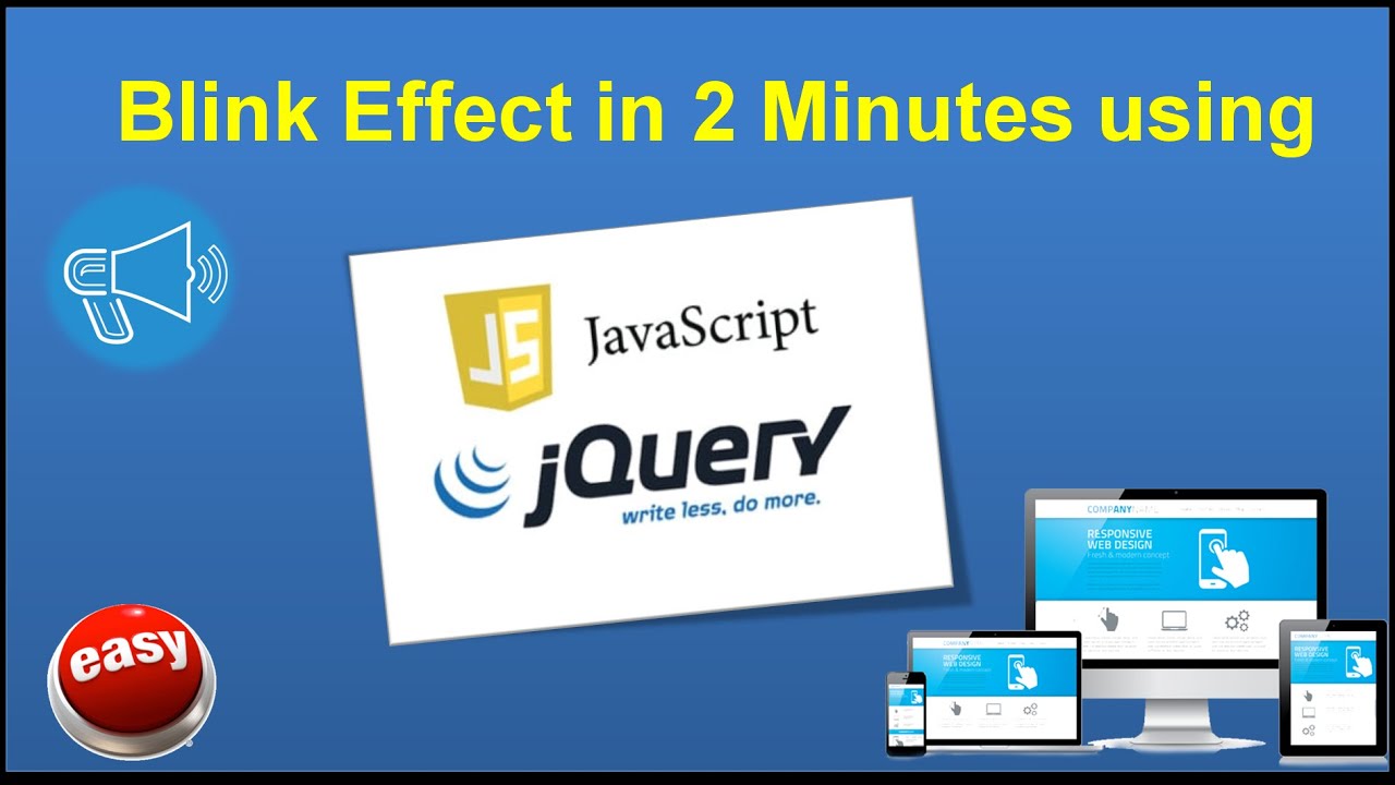 Blink Effect In Website Using Javascript And Jquery In Just Two Minutes || Works On All Browser