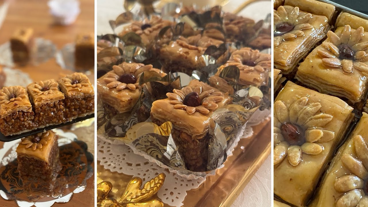 البقلاوة  الجزائرية معسلة ومقرمشة بدون آلة التوريق ساهلة بنيييينة وتوجد تم تم جربوها♥️