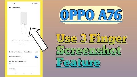 OPPO A76 || How To Use And Apply 3 Finger Screenshot Settings Explain