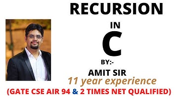 Recursive Functions: Recursion In C: C Tutorial In Hindi | PART 2