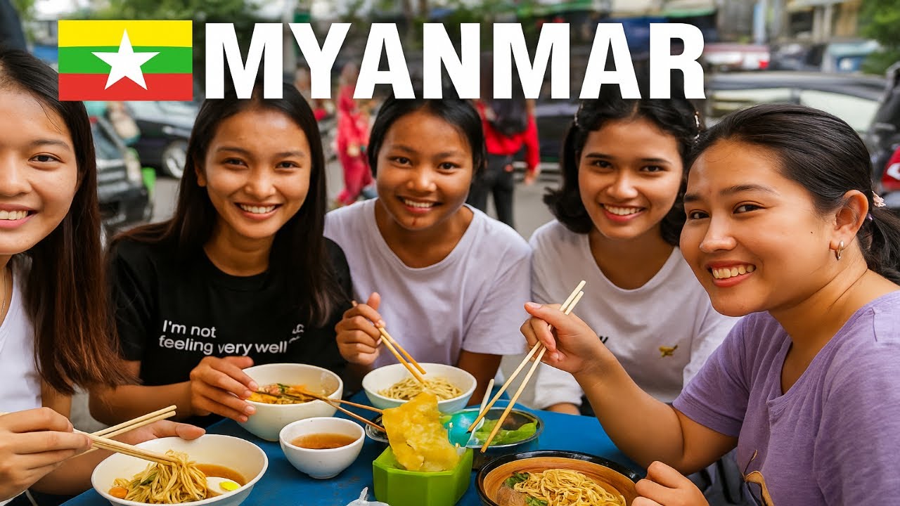 🇲🇲 A Day in Yangon | Street Food, Local Life & Social Vibes in Myanmar