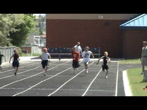 Super fast quick kid 10 year old beats 11 & 12 year olds in 100m dash