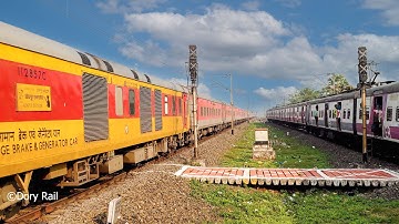 Jodhpur express & emu local train exciting amazing dangerous chasing Parallel and overtake