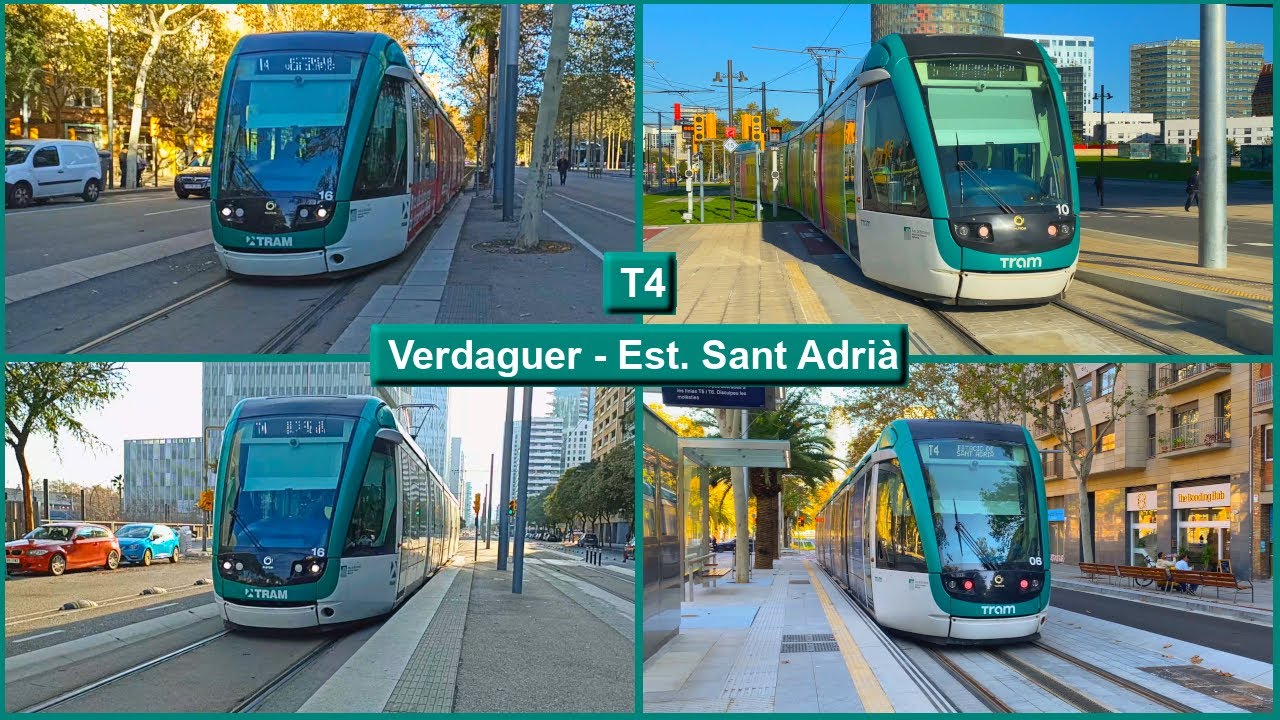TRAM Барселона Линия T4 : Все станции ( Trambesòs ) ACC84