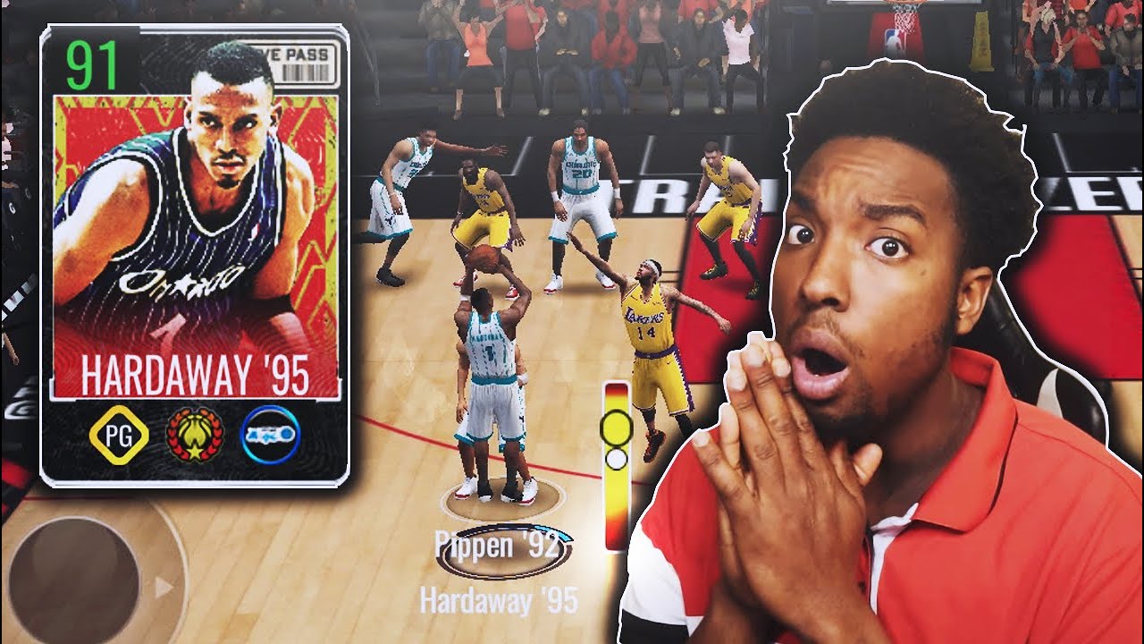 91 OVR LIVE PASS STORE MASTER PENNY HARDAWAY GAMEPLAY!!! NBA LIVE MOBILE SEASON 5