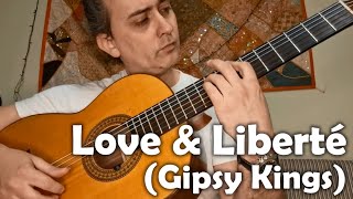 PDF Sample Love & Liberté guitar arrangement by Eugen Sedko guitar tab & chords by Gipsy Kings.