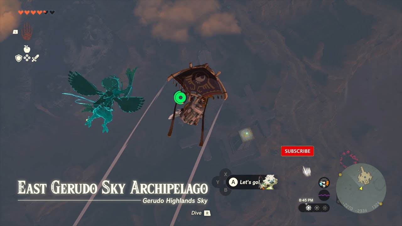 East Gerudo Sky Archipelago Unlocking Rakashog Shrine Legend of