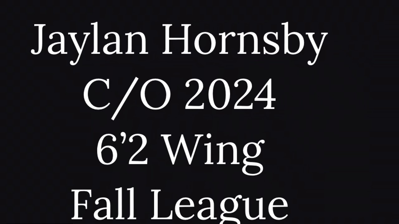 Jaylan Hornsby Fall League Highlights YouTube