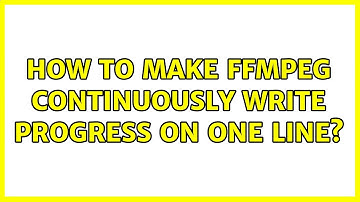 How to make FFmpeg continuously write progress on one line?