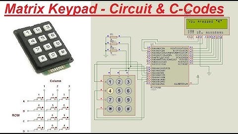 How to Interface matrix keypad with microcontroller   Circuit and C Codes