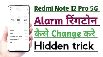 Redmi Note 12 Pro 5G How to Change ringtone in Alarm | Alarm ki Ringtone Change kaise kare