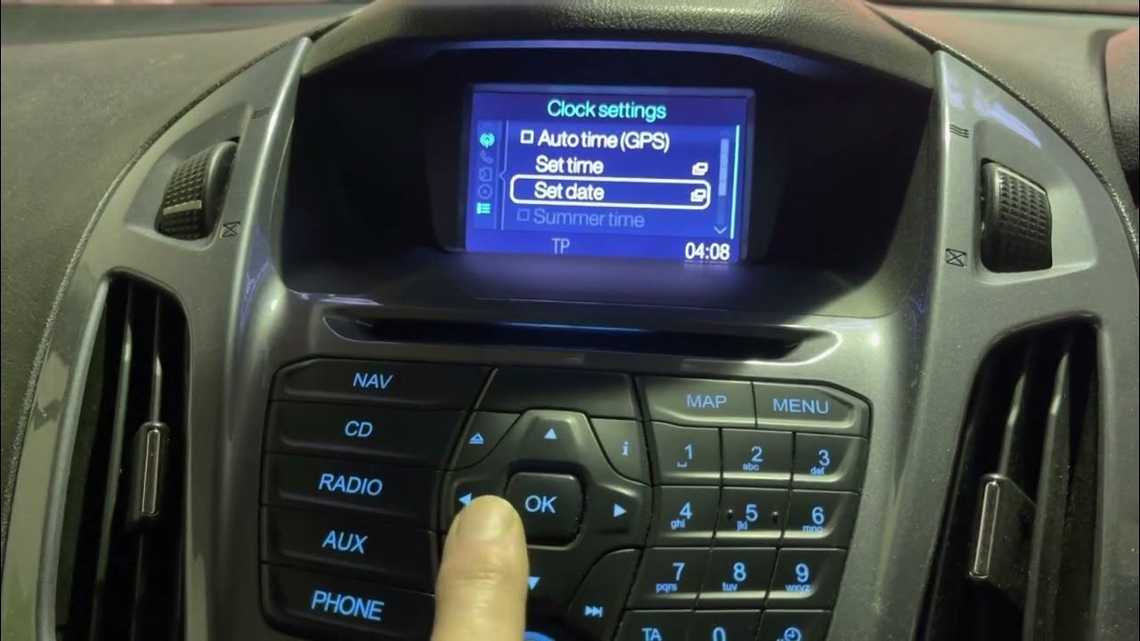 Ford Connect Clock Settings How to set the time and date in the radio