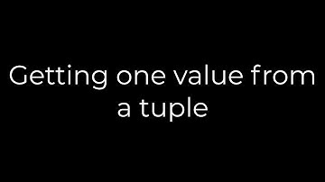 Python :Getting one value from a tuple(5solution)