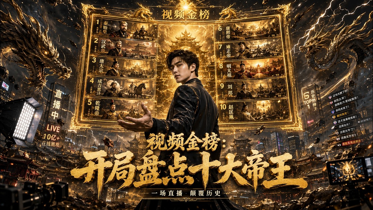 MULTISUB💥新番上線💥《视频金榜:开局盘点十大帝王》第1~78集丨历史专业毕业生陆离意外穿越到平行世界,成为一名处境窘迫的短视频创作者。