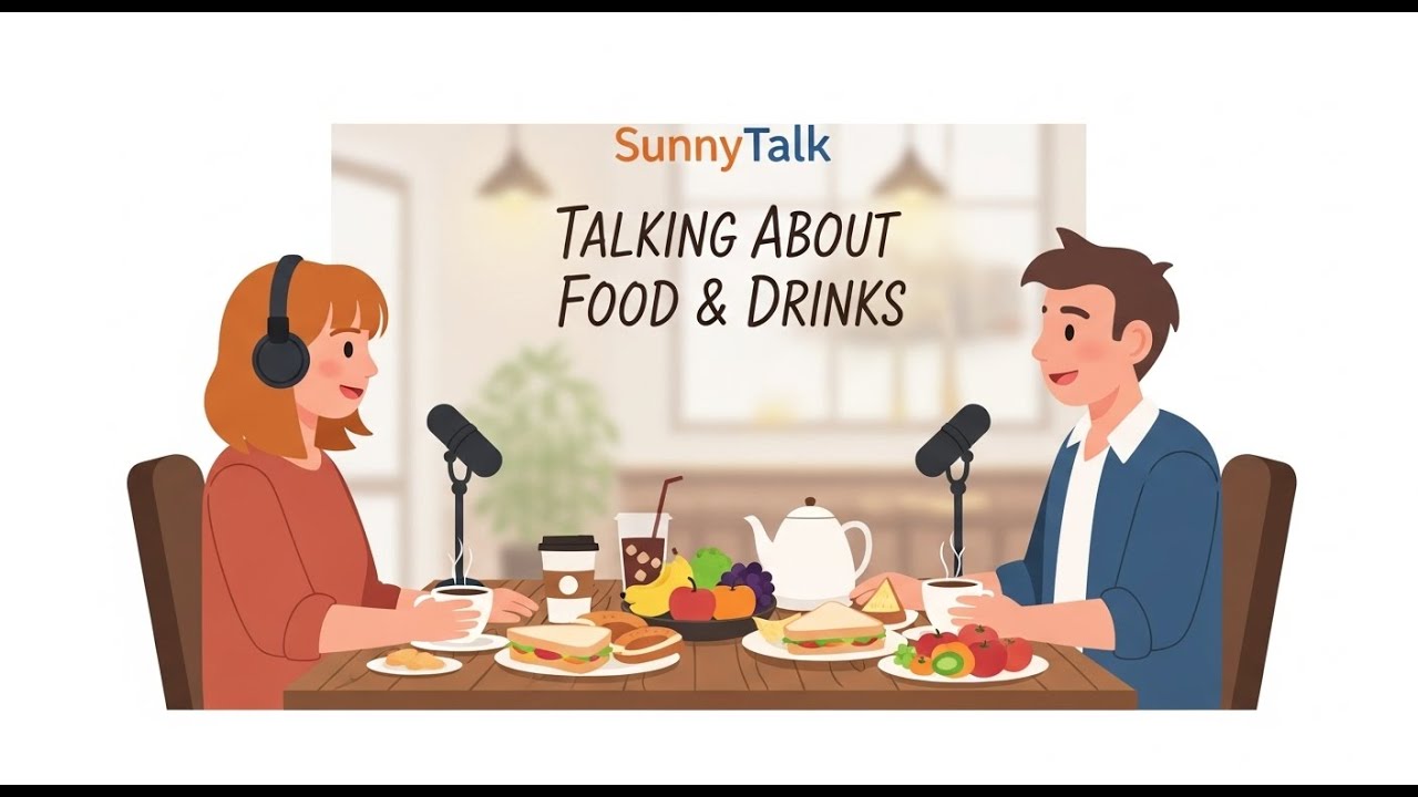 Talking About Food & Drinks | practice listening to English