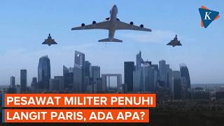 Penampakan Langit Paris Dipenuhi Puluhan Pesawat Tempur