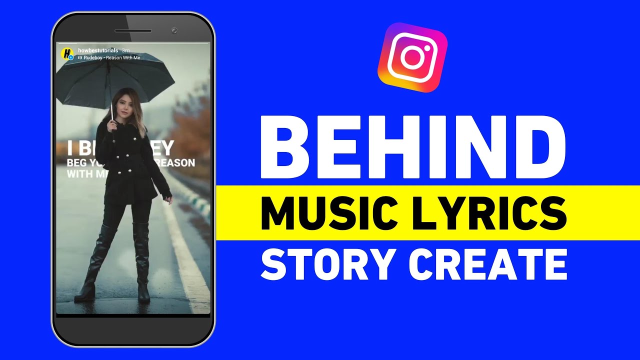 How to PUT Music Lyrics Behind Photo on Instagram Story