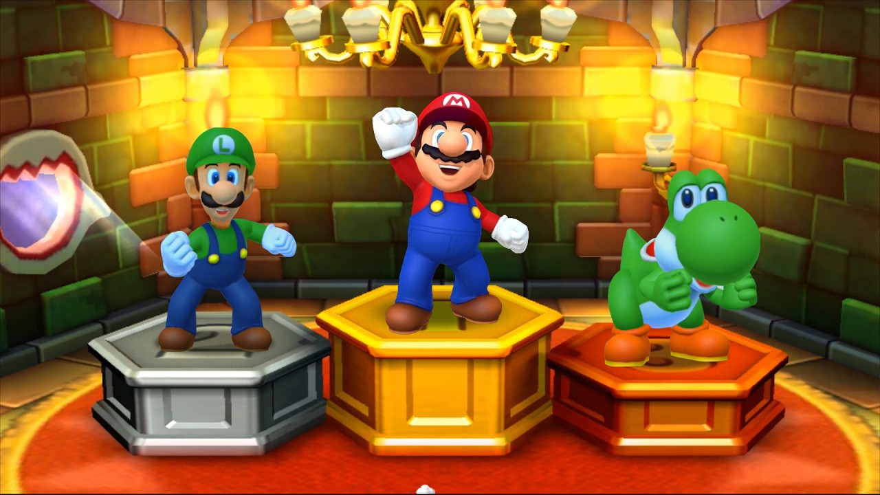 【3dsマリオパーティスターラッシュ】ミニゲームマリオVsヨッシーVsルイージVsワリオ(最強CPU｢たつじん)