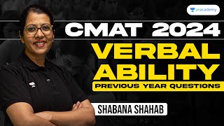 CMAT 2024 Verbal Ability PYQs | Shabana Shahab