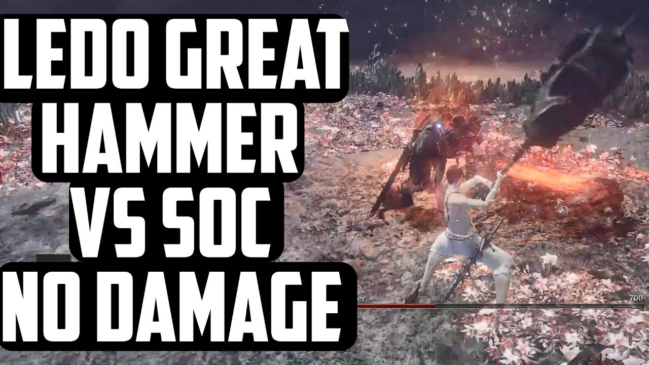 Ledo's Great Hammer vs soul of cinder 《No Damage》