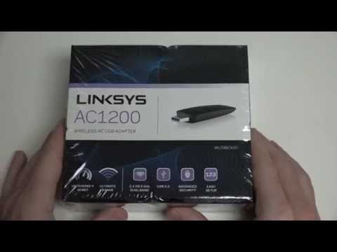 Linksys Dual-Band AC1200 Wireless USB 3.0 Adapter (WUSB6300) Unboxing