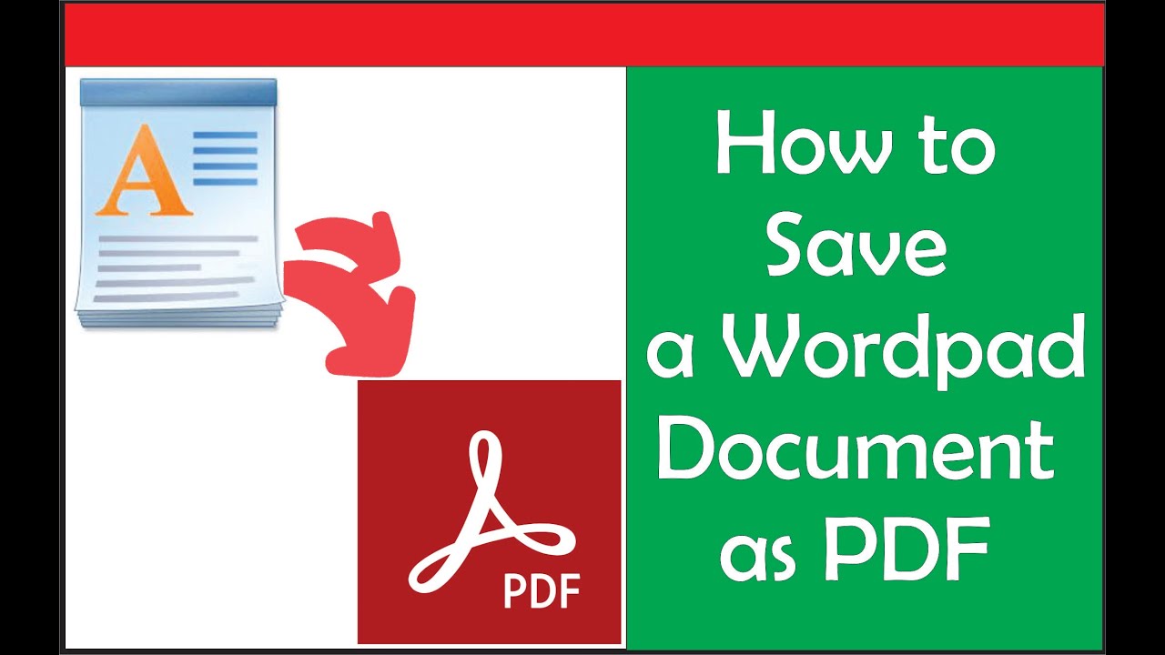 How to save a Wordpad document as a PDF Without Software 2020