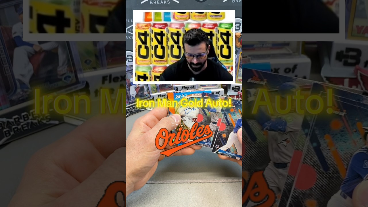 PC Lovin’! Gold Iron Man Auto! 😮‍💨 #barbellbreaks #sportscards #packopening