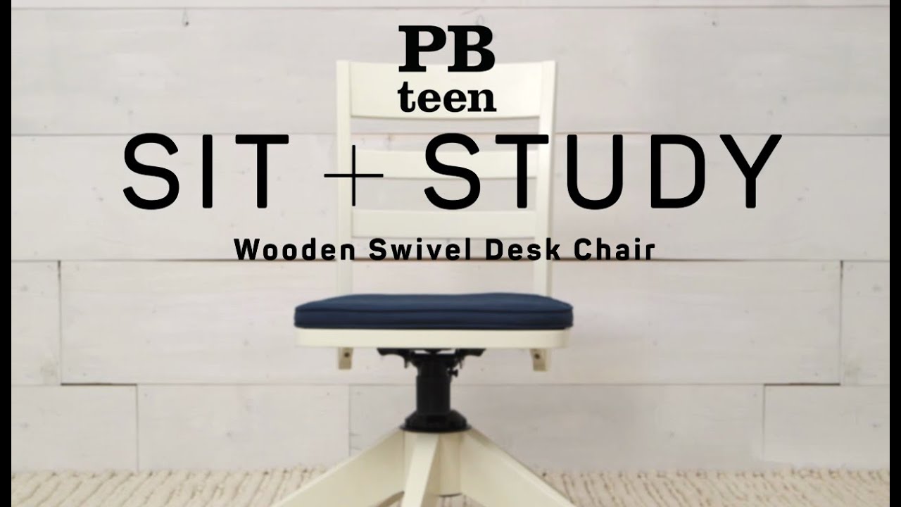 Wooden Swivel Desk Sit Study Pbteen Youtube