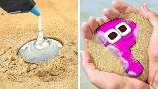 Alphabet-Überlieferungen sind im Sand versteckt🤩 Verrückte Strandhacks und Gadgets für Ihren Urlaub