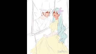 Love story about quiet princess with con artist #ibispaint #2026 #digitalart #caribbean  #lovestory