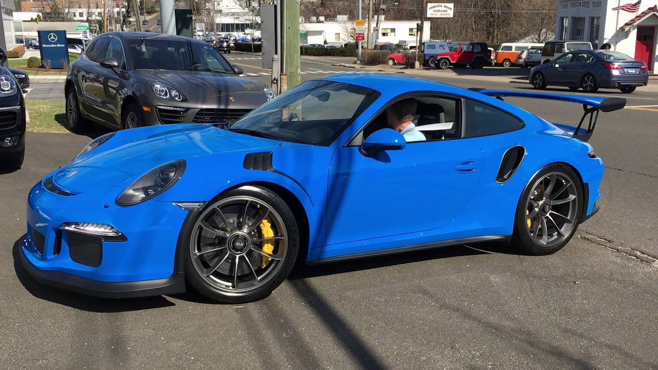 PTS Voodoo Blue Porsche 911 GT3RS , Startup, Small Acceleration
