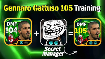 Gennaro Gattuso 105 Rated Training efootball 2026✨|| How To Train 105 Gattuso 105 efootball 2026