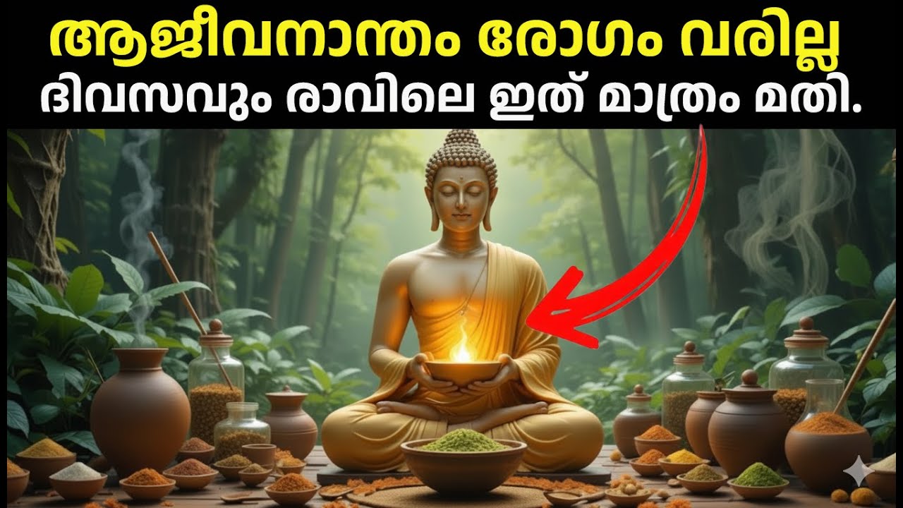 രാവിലെ 5 മിനിറ്റ്! 💯 ആജീവനാന്തം രോഗം വരില്ല | Gautam Buddha Story Malayalam On Healthy Body Secret