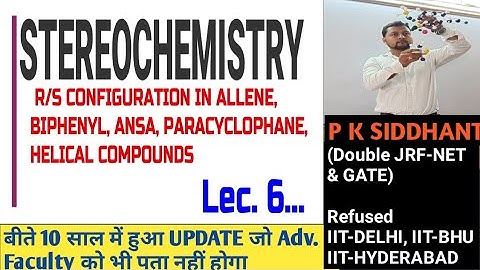 Lec. 6 STEREOCHEMISTRY. optical ISOMERISM.  CSIR-JRF-NET, IIT-JAM BY P K SIDDHANT.