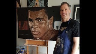 Amazing Muhammad Ali time lapse painting 'The Greatest'