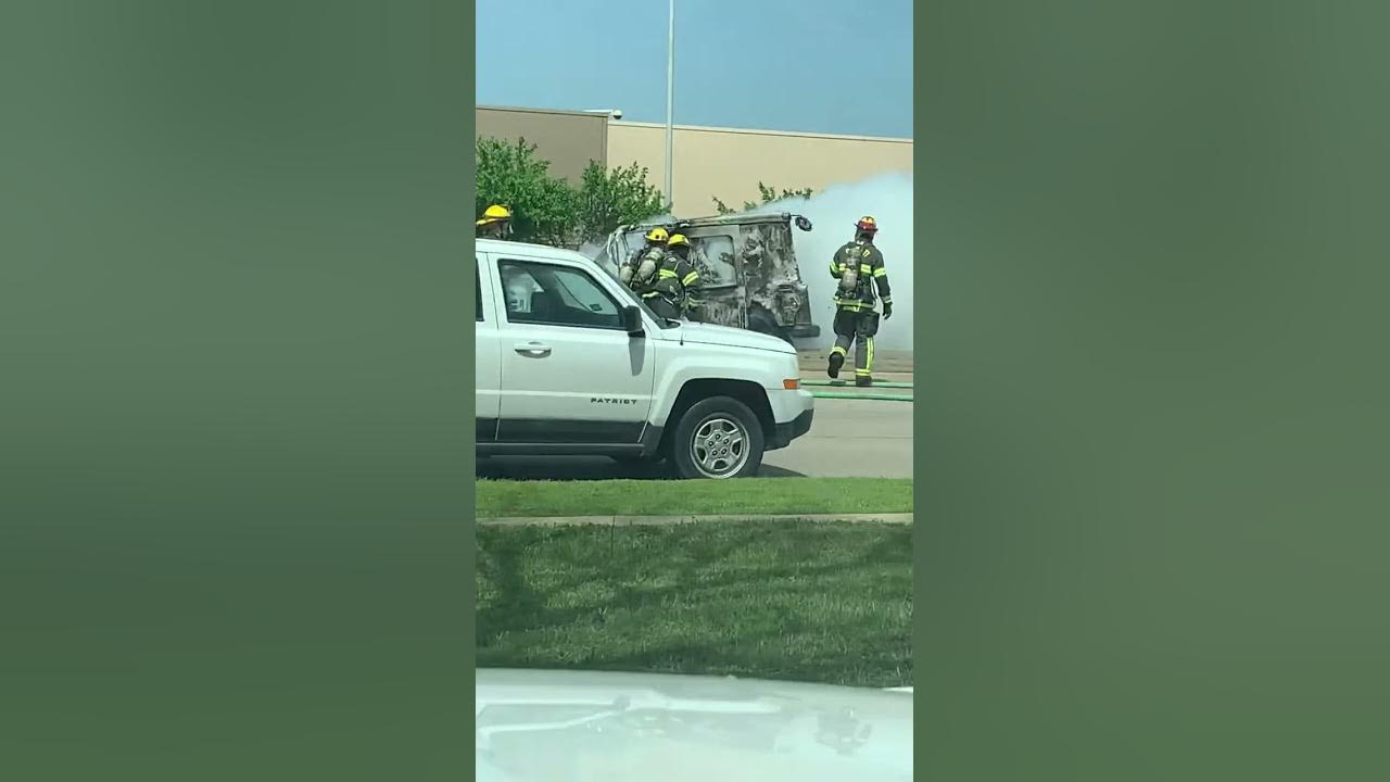 Rowlett Mail Truck caught fireMarch 31st YouTube