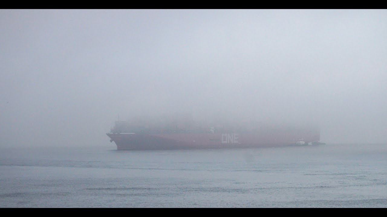 Container ship fog horn YouTube