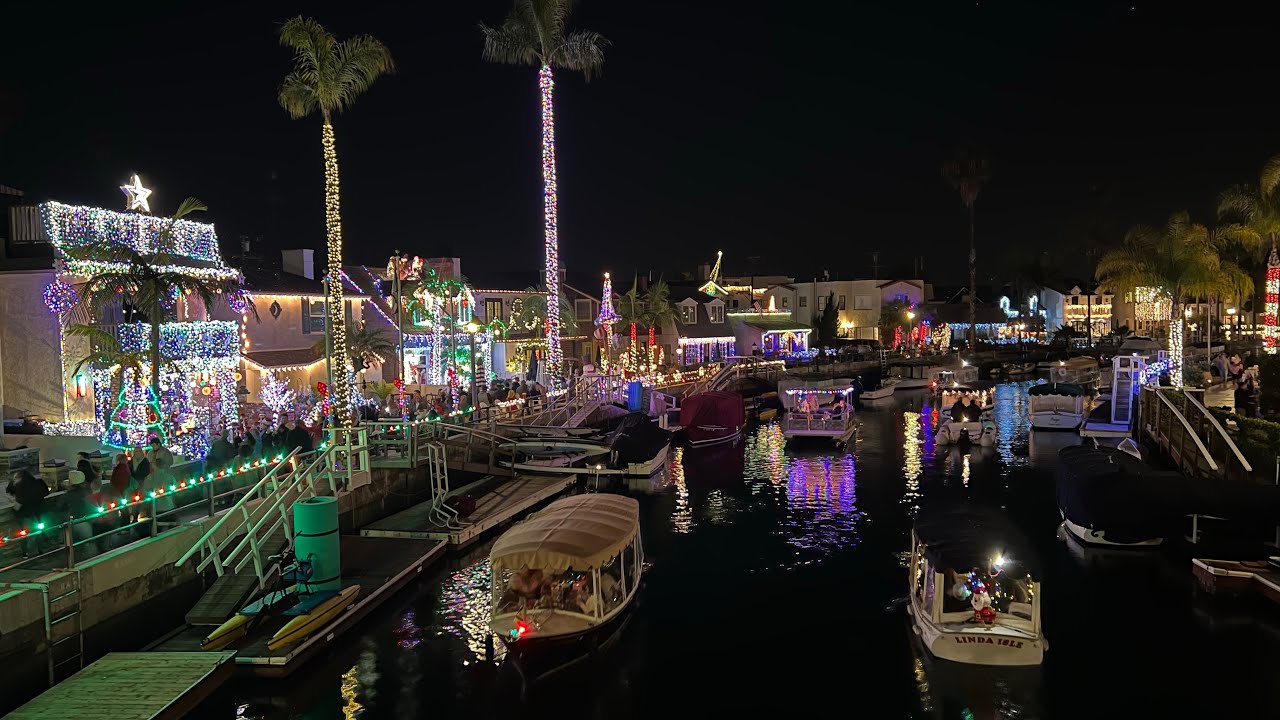 Christmas lights on Naples island YouTube