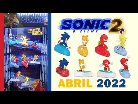 Sonic 2 o Filme, Mclanche Feliz abril de 2022 + Bonecos Sonic e