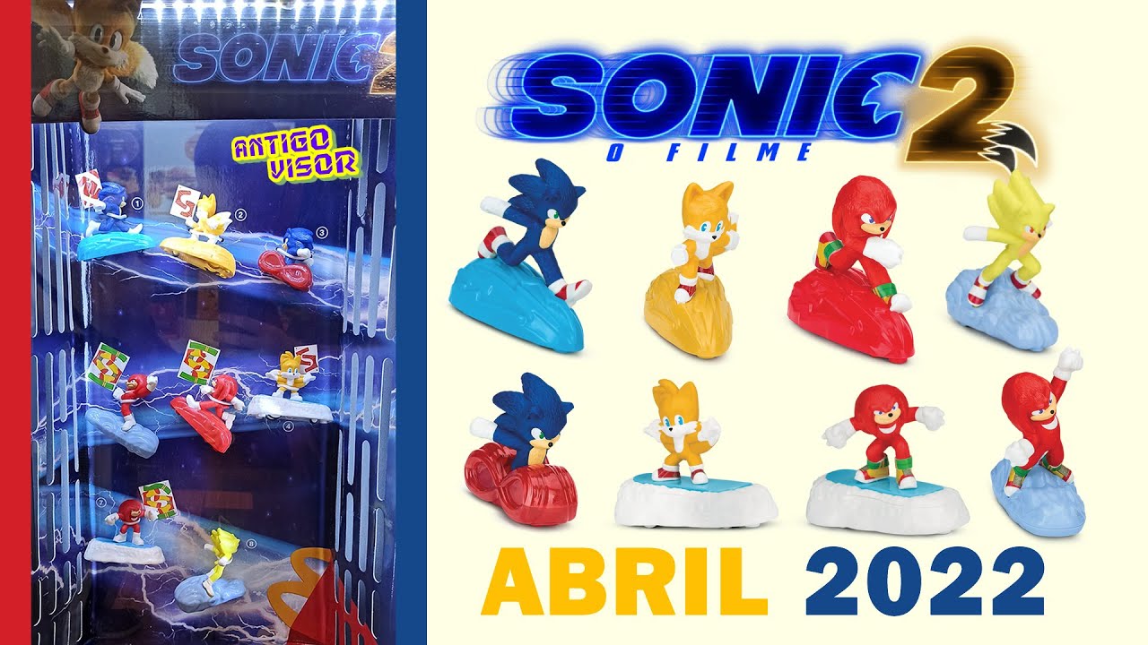 Bonecos Sonic 2 O Filme McDonalds