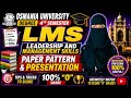 LMS | Degree Semester-4 Leadership & Management skills Paper Pattern & Presentation✅Score "O" grade💯