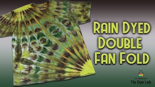 Tie Dye Designs:  Rain Dyed Inclined Double Fan Fold Tie Dye Shirt