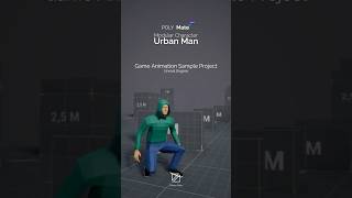 Low poly modular character Urban Man. Compatible with the Game Animation Sample Project (GASP).