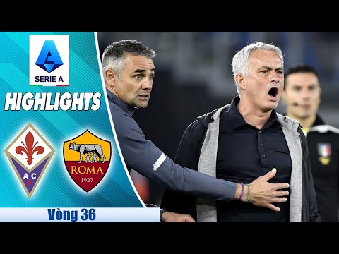 HIGHLIGHTS FIORENTINA - AS ROMA: 2 GÁO NƯỚC LẠNH QUÁ SỚM, MOURINHO BẤT MÃN TỘT CÙNG | V36 SERIE A