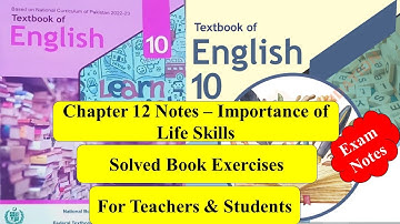 Class 10 Chapter 12 English Textbook 2025 | Solved Book Exercise | Federal Board 2025 | Grade 10 NBF