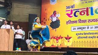 Ratnawali 2023 Haryanvi dance female solo . 1st position