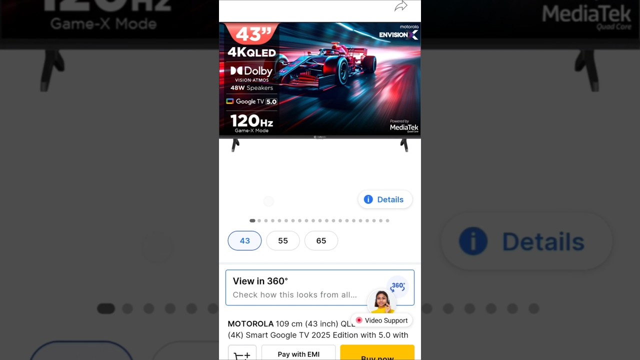 Motorola 43” QLED 4K TV ⚡ Prime Day + GOAT Sale Top Pick