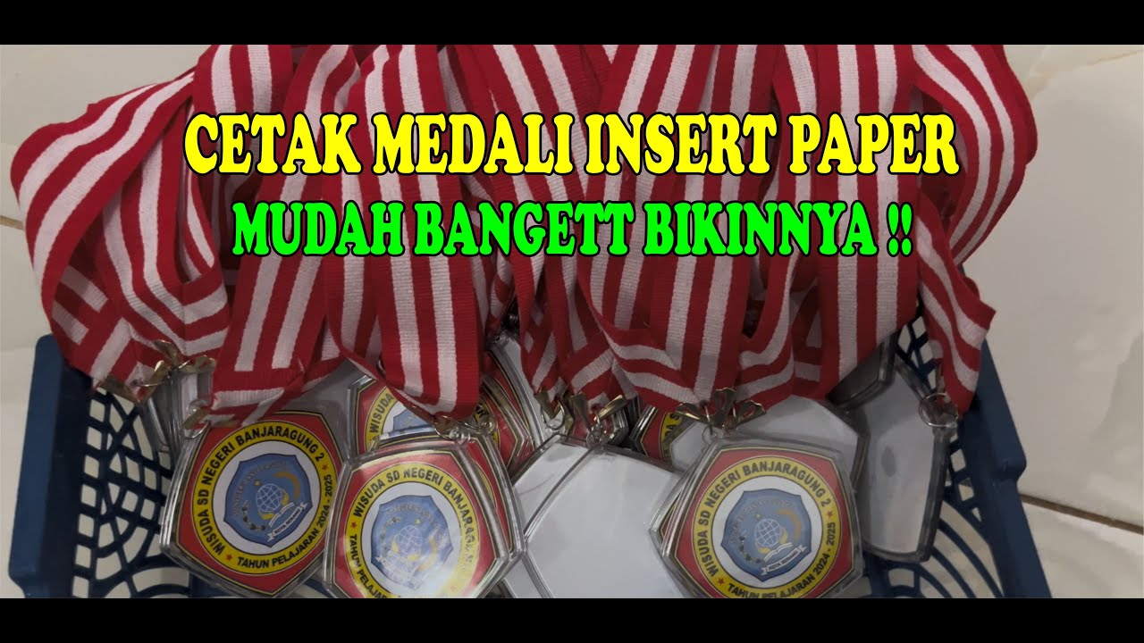 PROSES CETAK MEDALI INSERT PAPER !!!