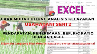 Cara Analisis Kelayakan Usahatani; Pendapatan, Penerimaan, BEP, R/C Ratio - Metode Penelitian Survey screenshot 5