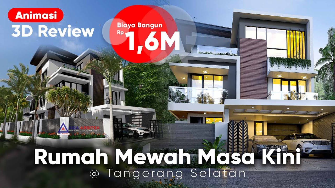 ELEGAN 3D Review Desain Rumah Mewah Masa Kini Di Lahan 20x10 Meter YouTube